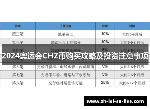 2024奥运会CHZ币购买攻略及投资注意事项